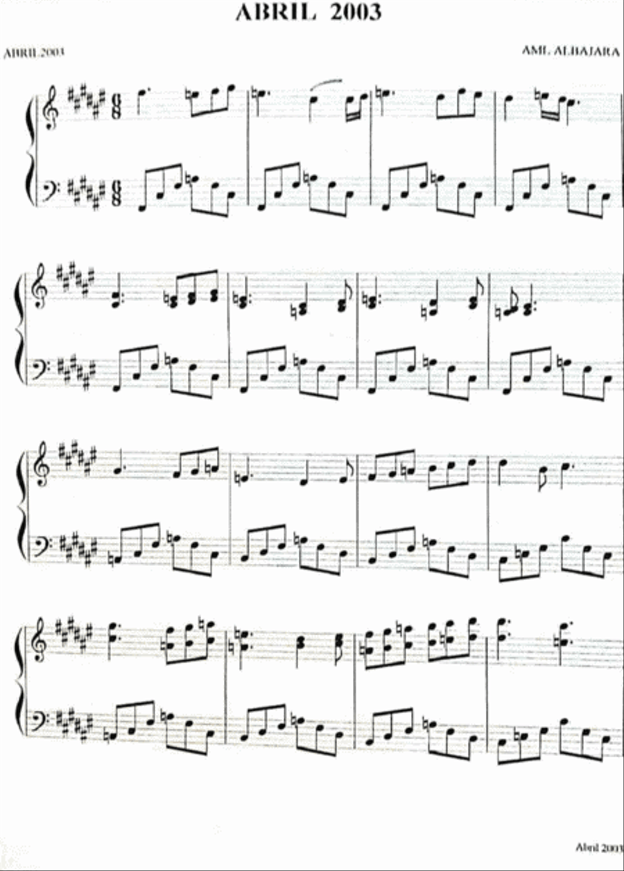 Abril 2003 Piano Solo scores gallery preview page 2
