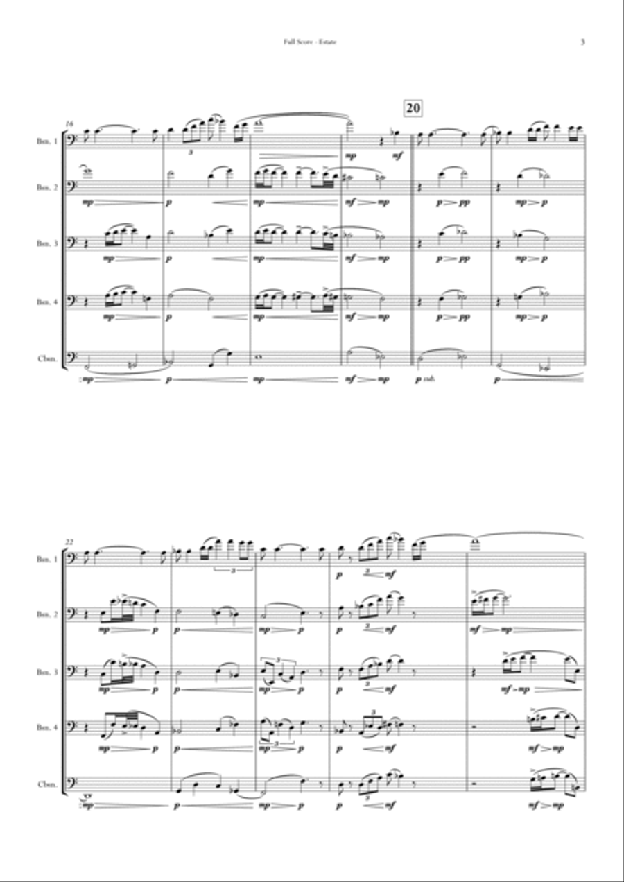 Estate Woodwind Quintet scores gallery preview page 3