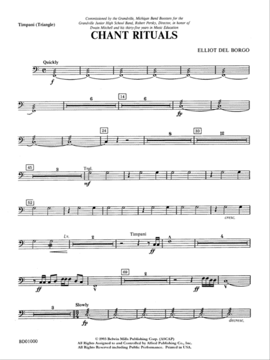 Chant Rituals: Timpani Concert Band scores gallery preview page 1
