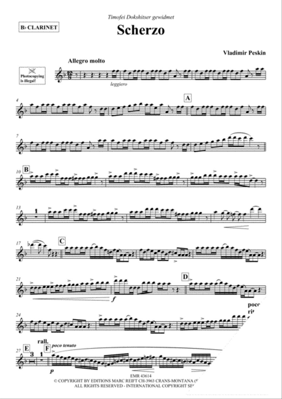 Scherzo Scherzo Clarinet Solo scores gallery preview page 3