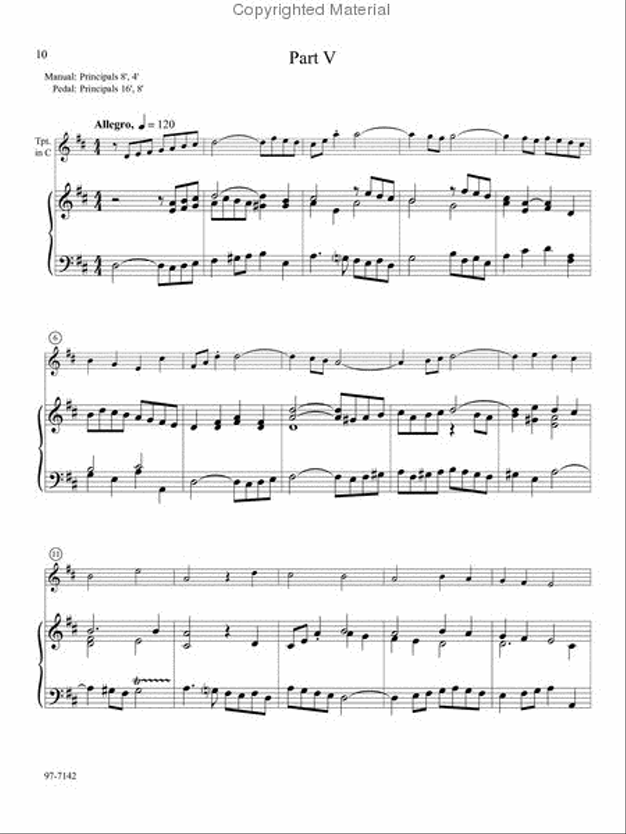 A Mighty Fortress Is Our God: Reformation Suite for Organ and Trumpet in Seven Movements Trumpet scores gallery preview page 6