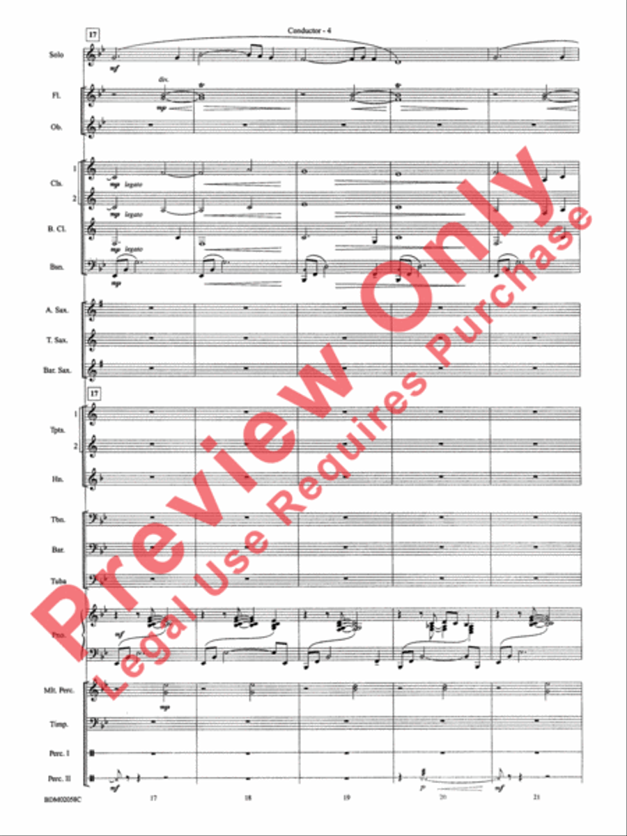 All Is Calm (Based on Silent Night) Concert Band scores gallery preview page 6