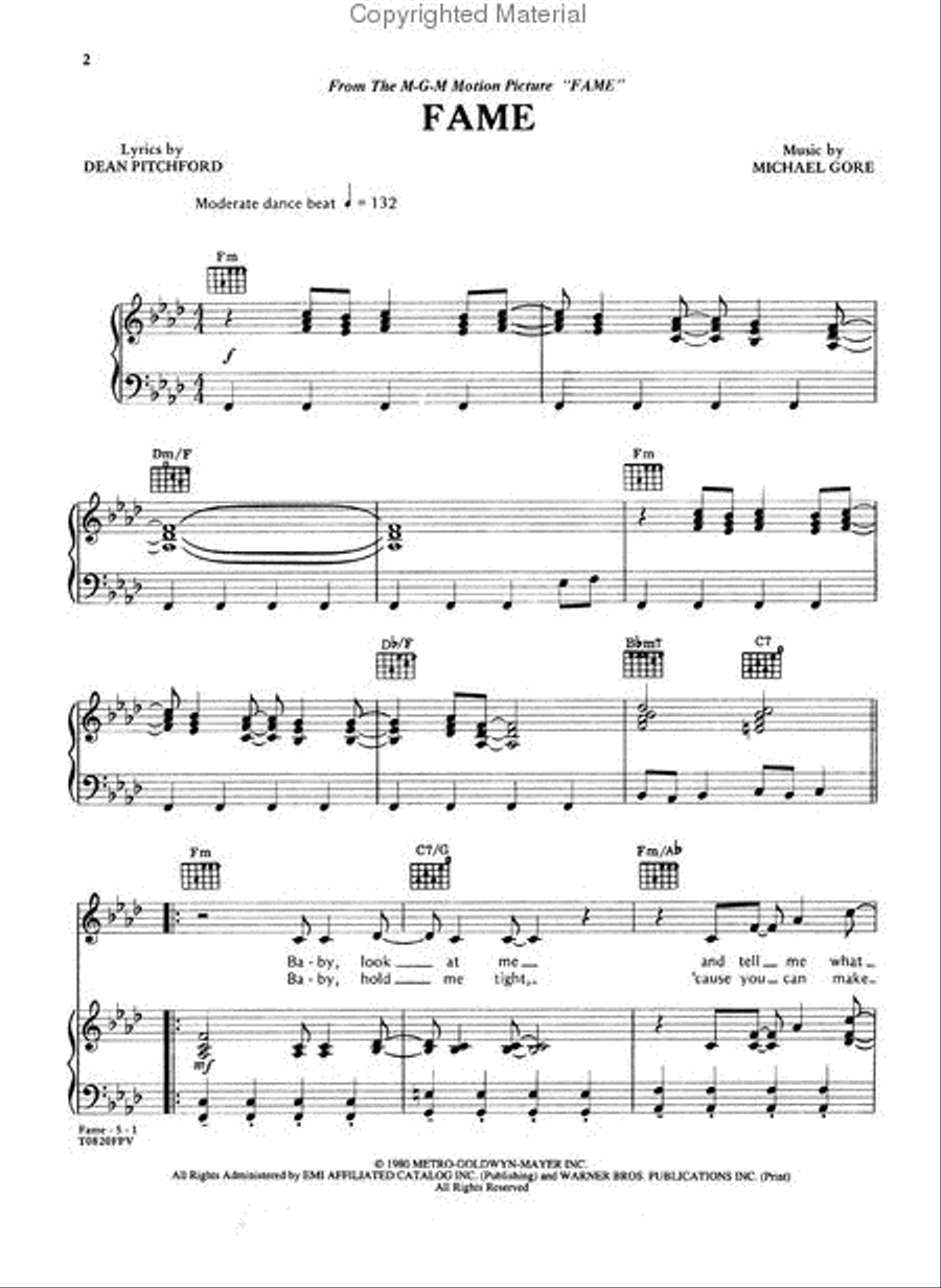 Fame Fame Small Ensemble scores gallery preview page 2