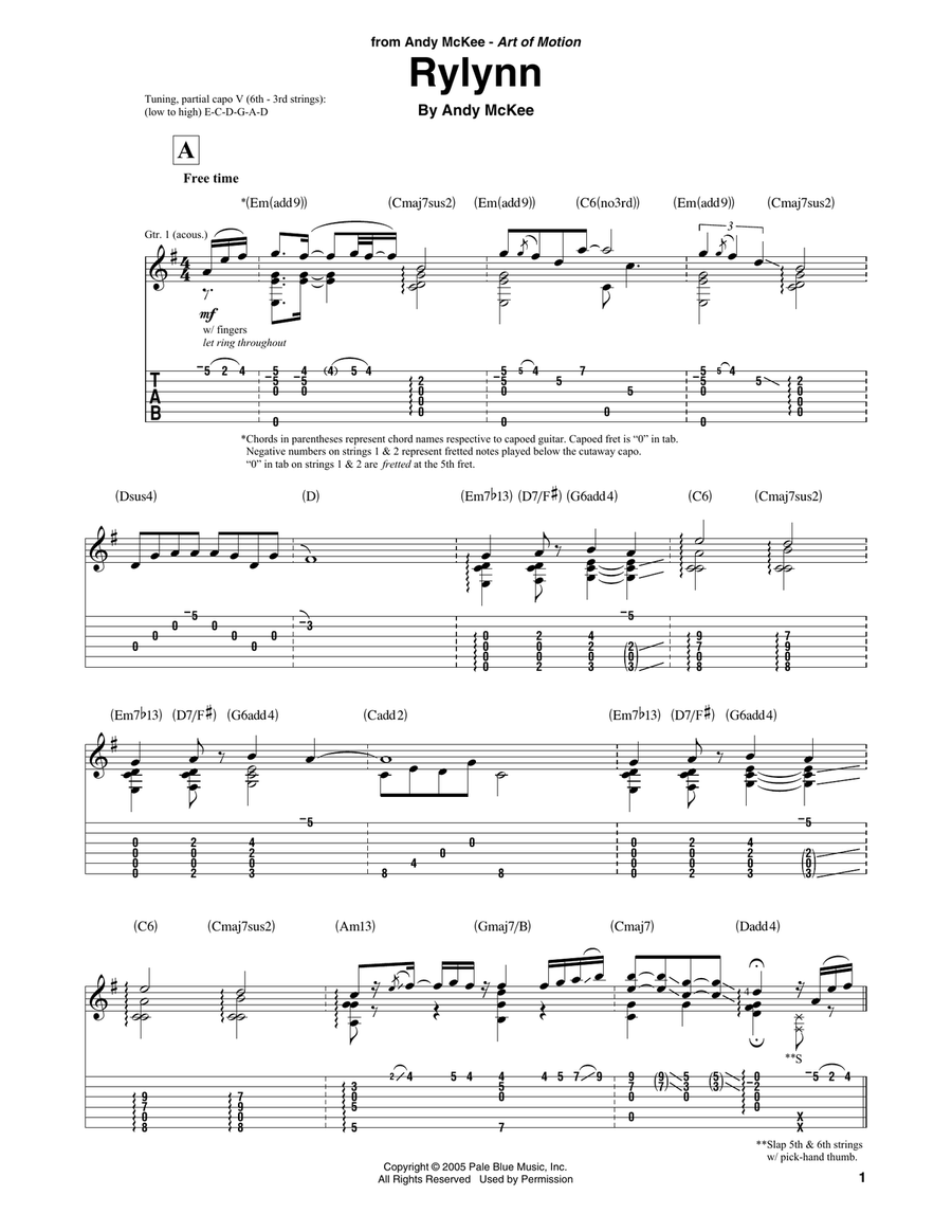 Rylynn Rylynn Acoustic Guitar scores gallery preview page 1