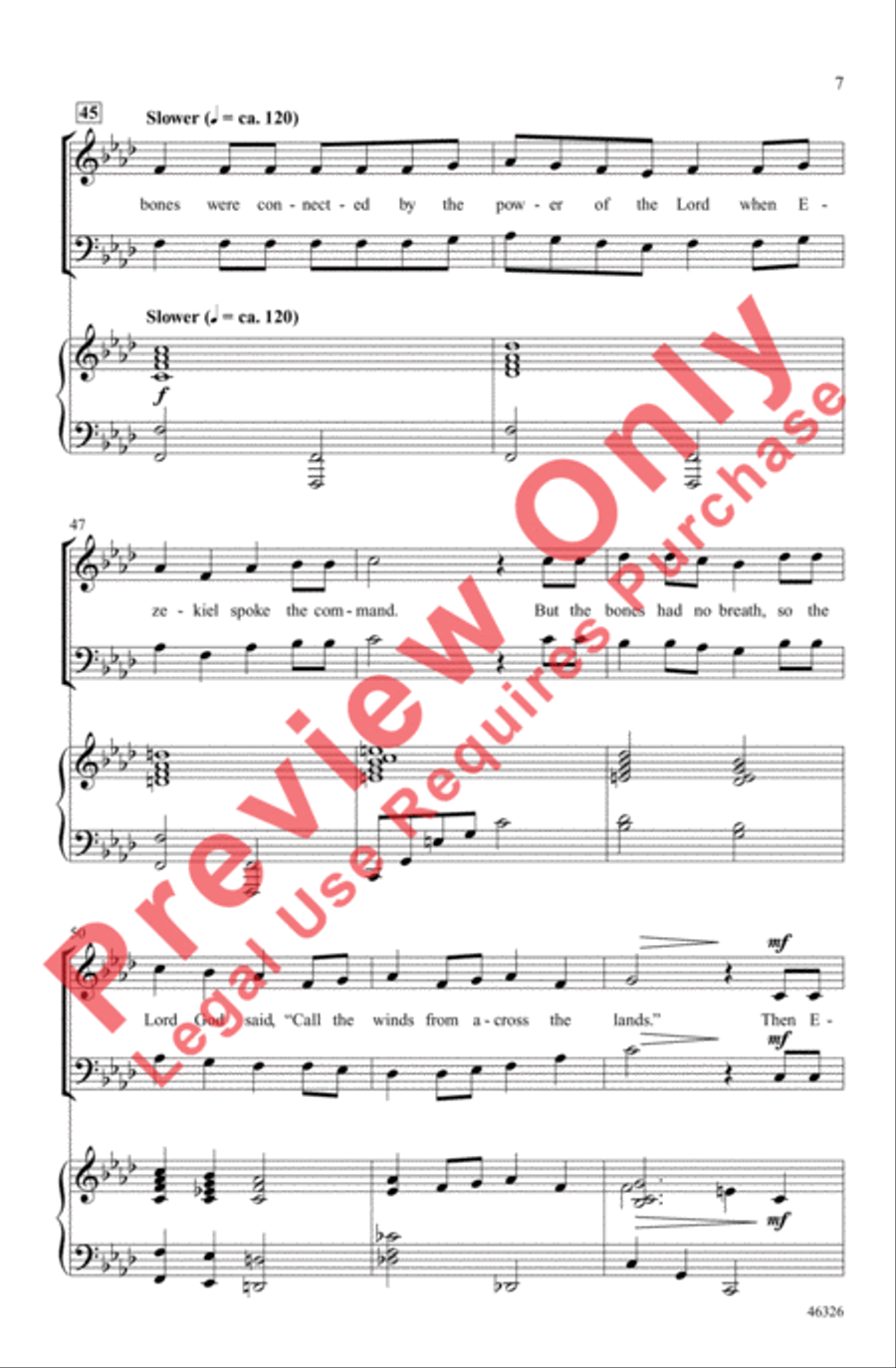 Dry Bones 3-Part scores gallery preview page 7
