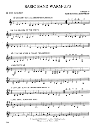 Basic Band Warm-ups: B-flat Bass Clarinet