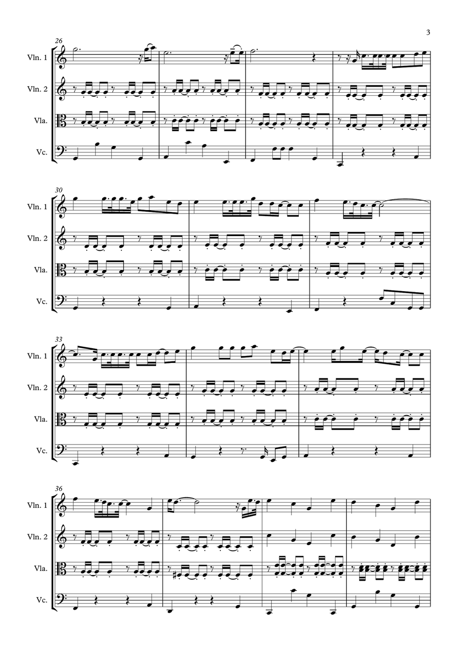 I'm Yours String Quartet scores gallery preview page 3