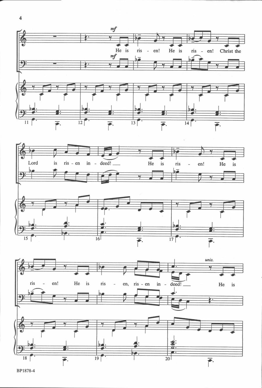 He Is Risen! He Is Risen! 4-Part scores gallery preview page 3