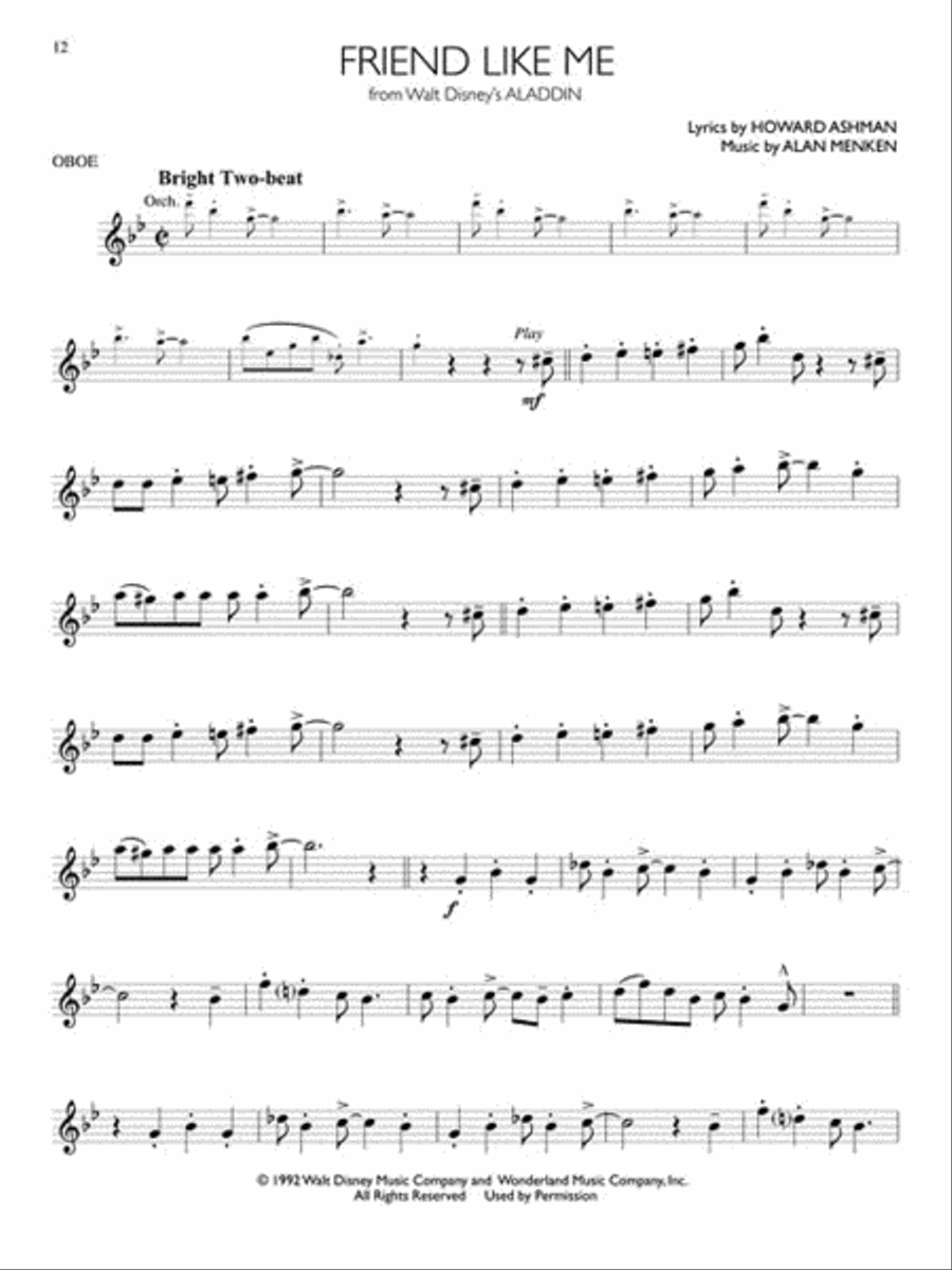 Disney Solos for Oboe Disney Solos for Oboe Oboe scores gallery preview page 5