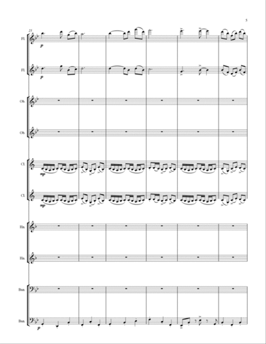 Excursion for Double Woodwind Quintet Woodwind Quintet scores gallery preview page 6