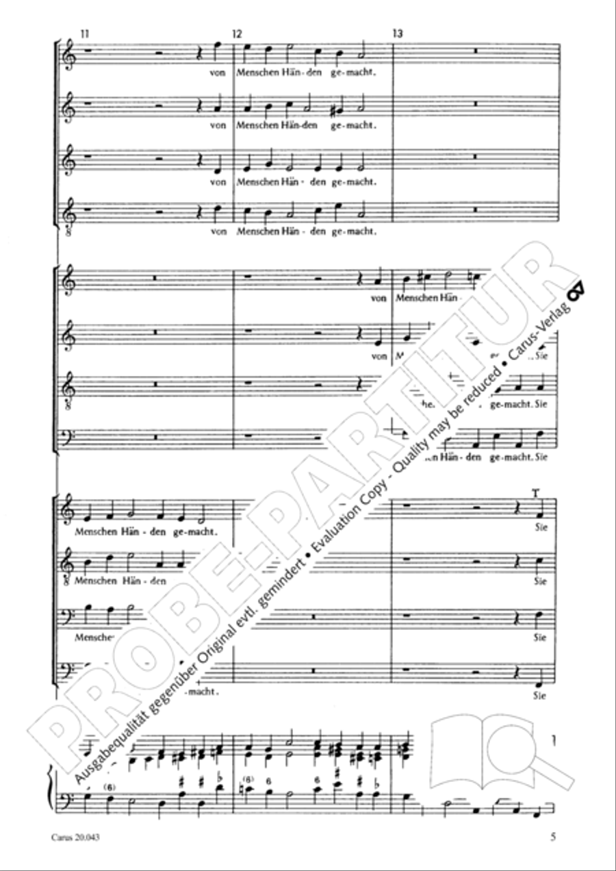 Nicht uns, Herr, sondern deinen Namen 4-Part scores gallery preview page 6