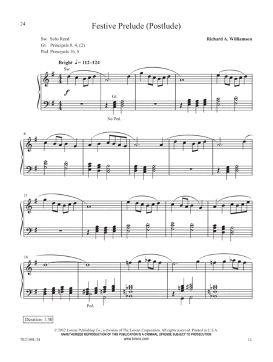 Postludes in Two Minutes or Less Organ Solo scores gallery preview page 11