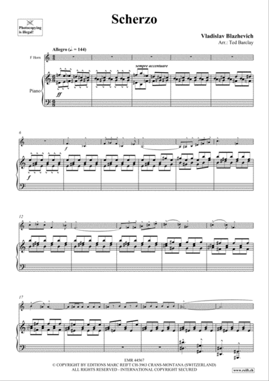 Scherzo Horn scores gallery preview page 5