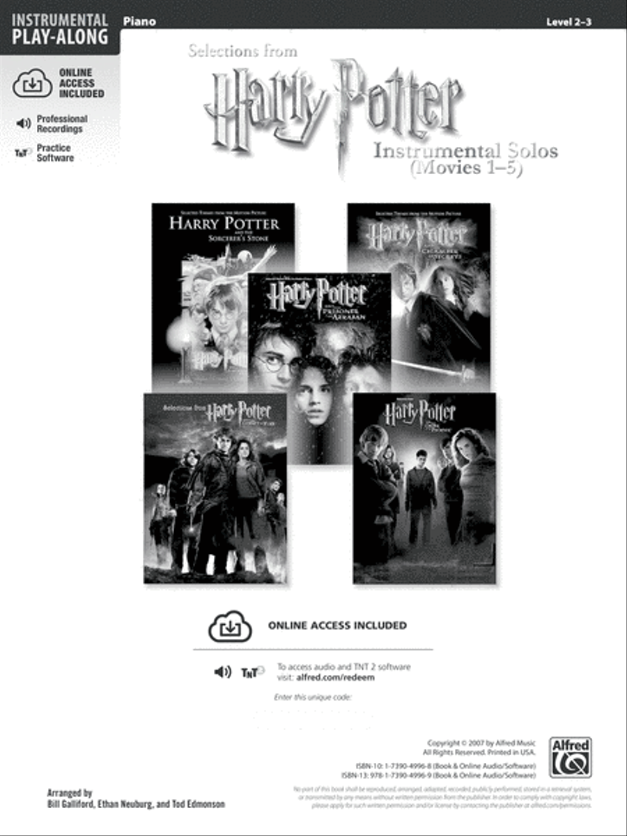 Harry Potter, Instrumental Solos for Strings (Movies 1-5) image number null