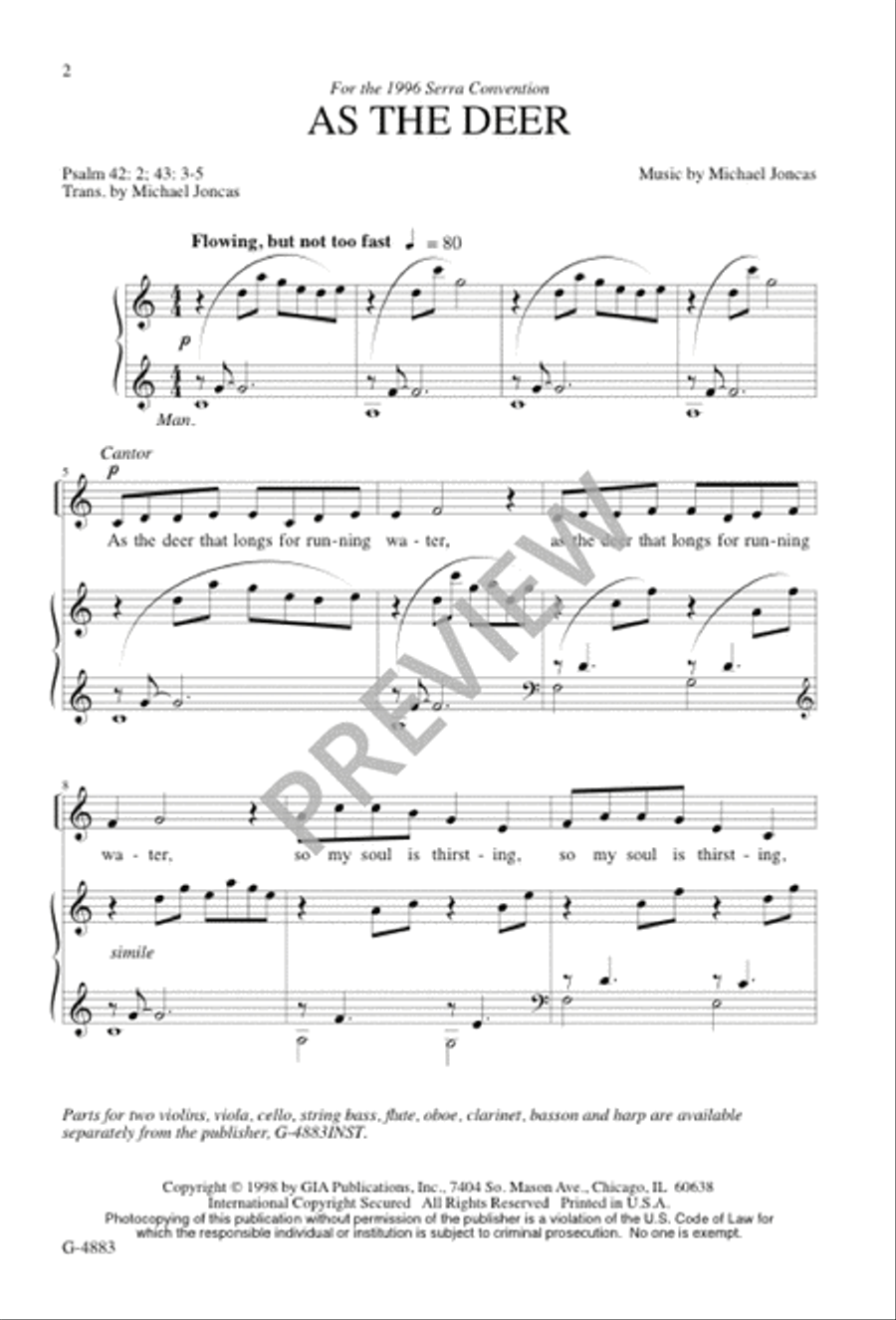 As the Deer 4-Part scores gallery preview page 1