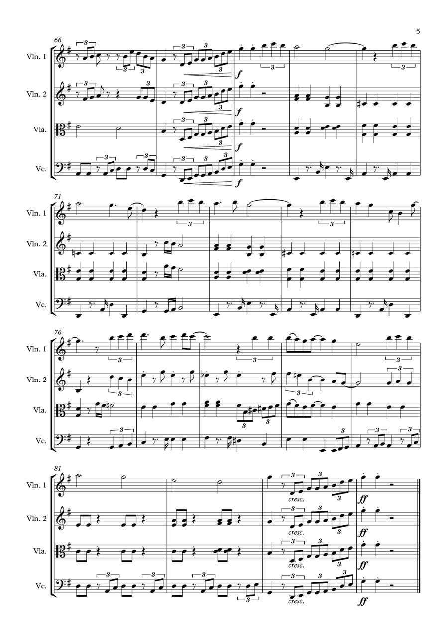 Isn't She Lovely String Quartet scores gallery preview page 5