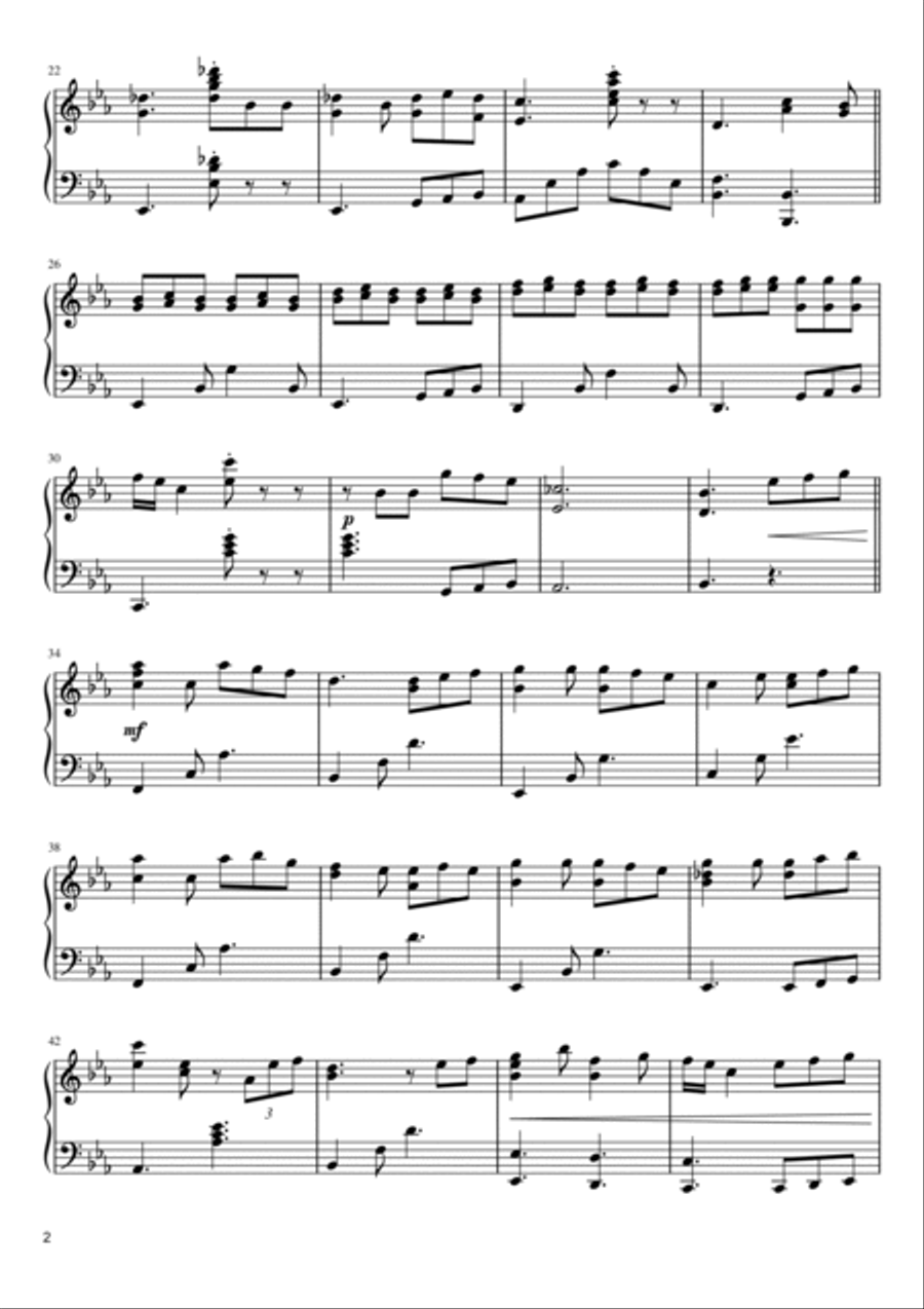 Reckless Piano Solo scores gallery preview page 2