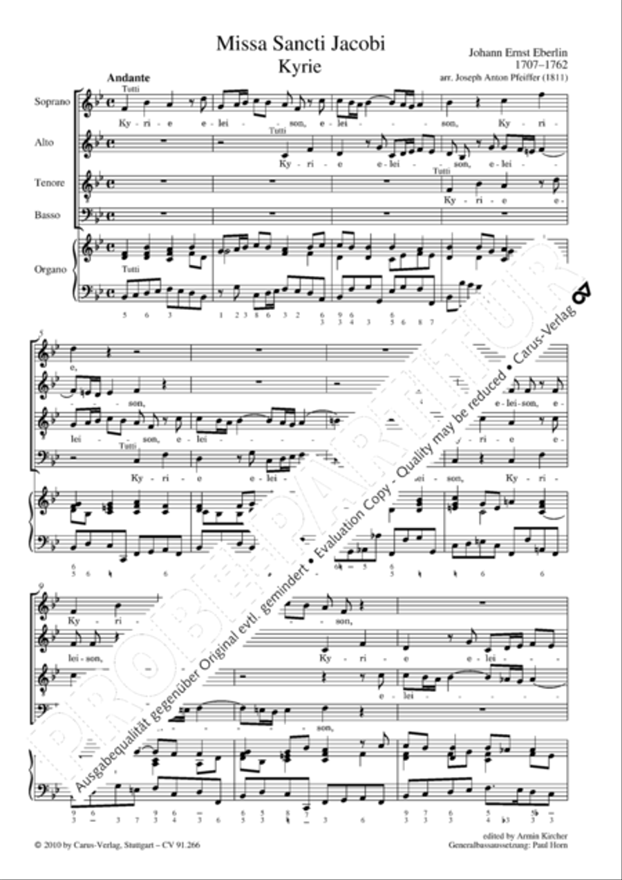 Missa Sancti Jacobi in B Missa Sancti Jacobi in B 4-Part scores gallery preview page 6