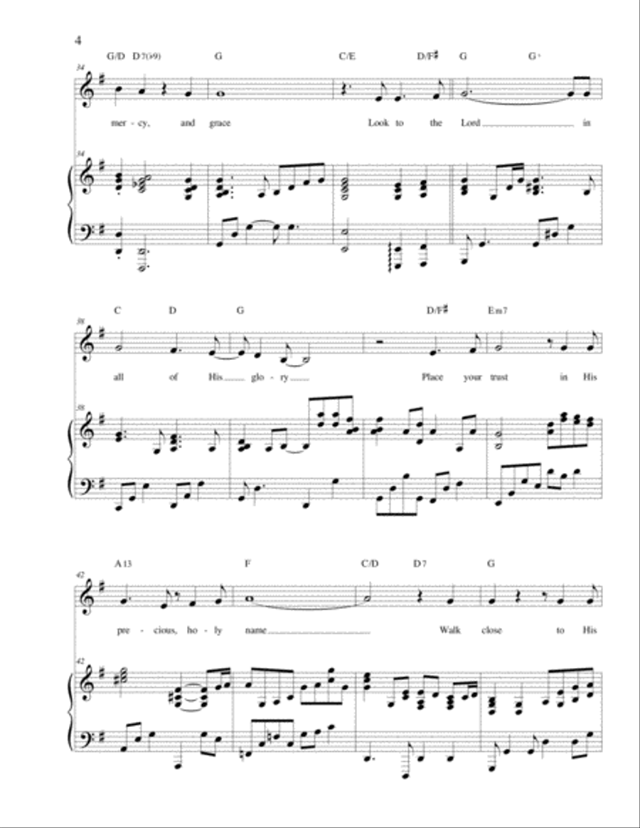 Love Mercy And Grace Love Mercy And Grace Piano, Vocal, Guitar scores gallery preview page 4