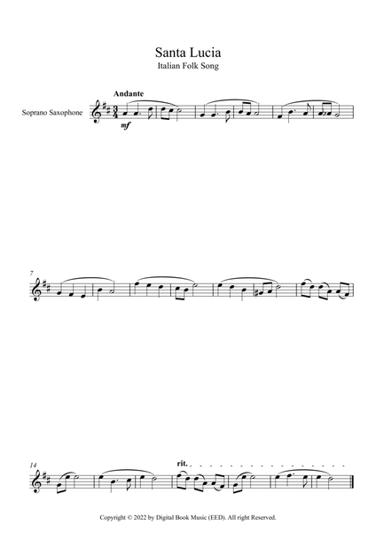 Santa Lucia - Italian Folk Song (Soprano Sax)