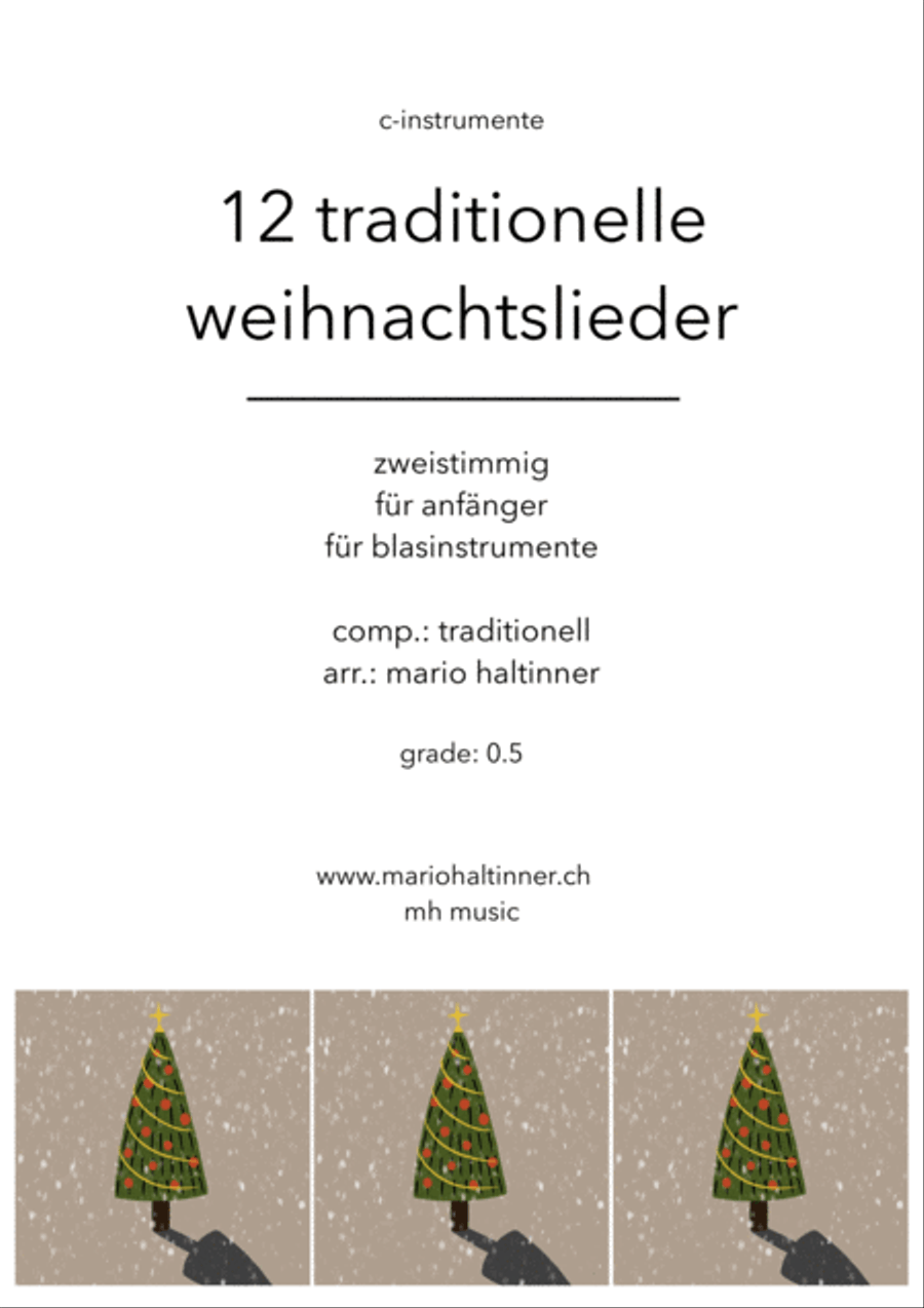 12 Christmas Carols for C-Instruments Small Ensemble scores gallery preview page 2