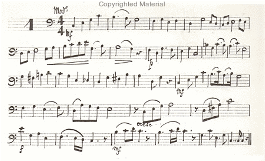 Déchiffrages manuscrits (a) (25), pour trombone