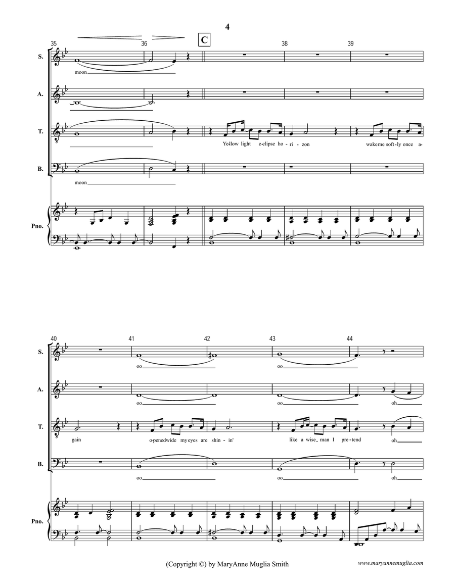 Crescent Moon 4-Part scores gallery preview page 4