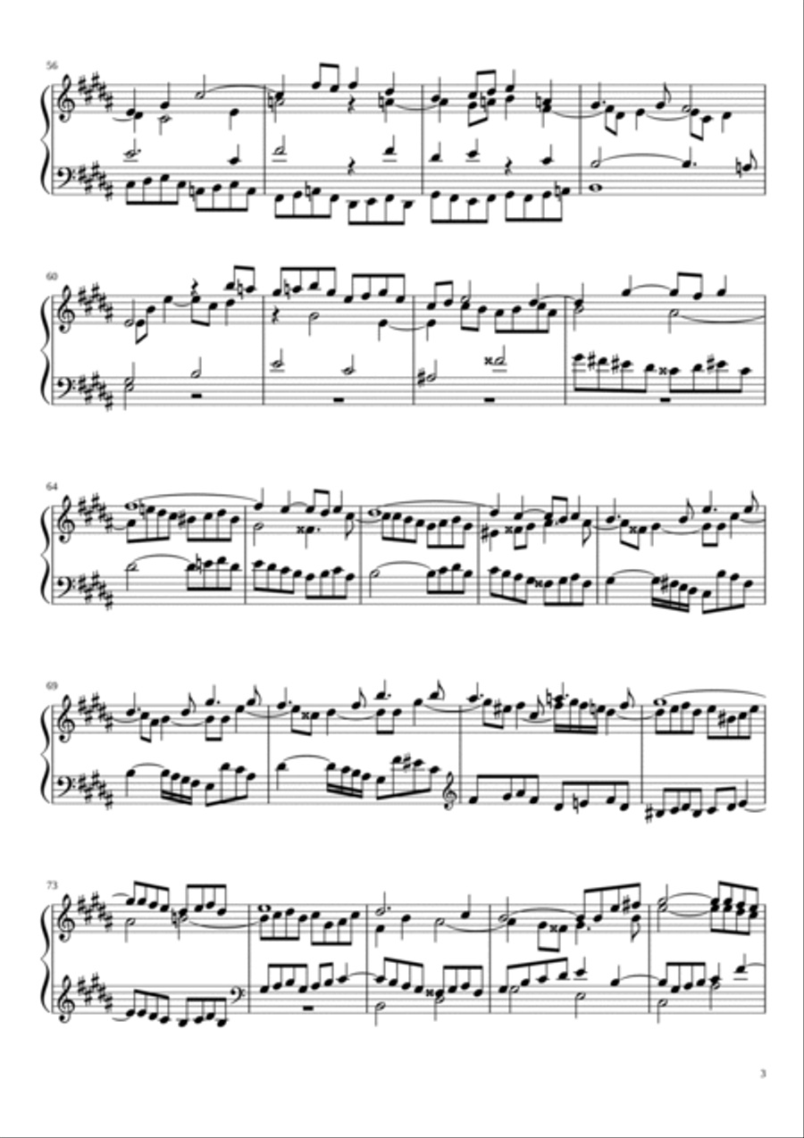 Fugue No. 23 BWV 892 Piano Solo scores gallery preview page 3