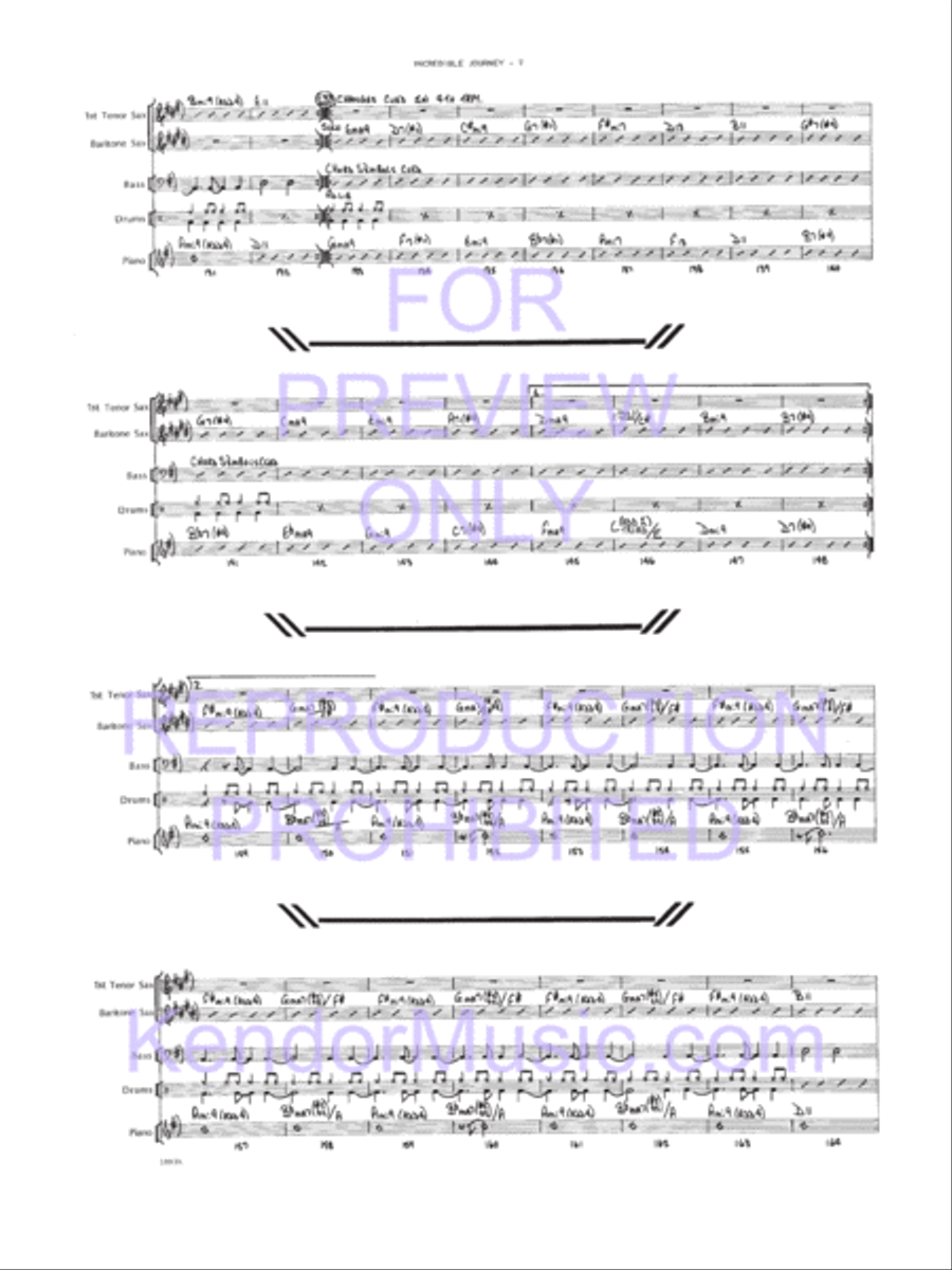 Incredible Journey Incredible Journey Jazz Ensemble scores gallery preview page 8