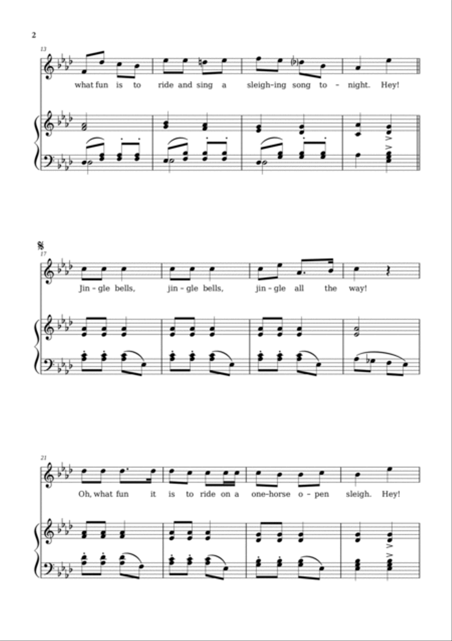 Jingle Bells Voice scores gallery preview page 2