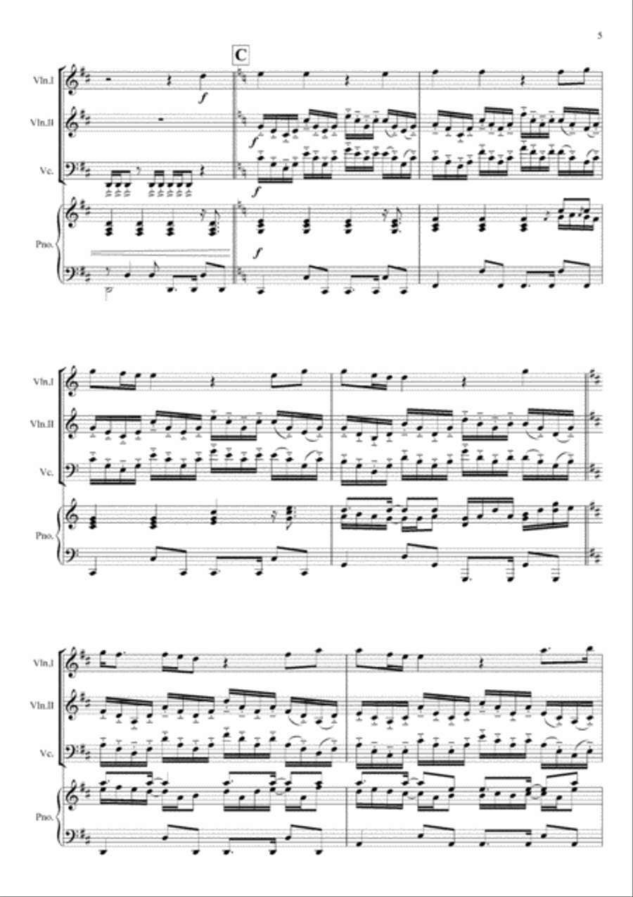 (Everything I Do) I Do It For You Piano Trio scores gallery preview page 5
