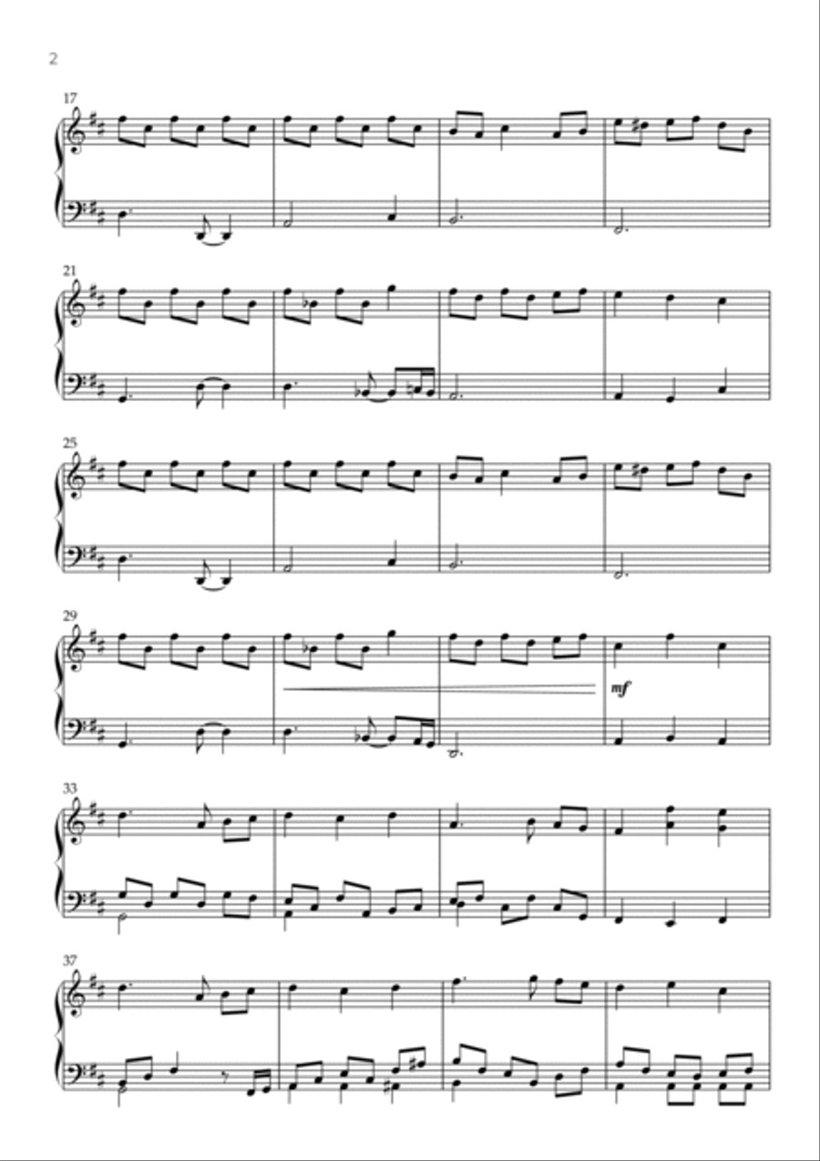 Fallen Down Piano Solo scores gallery preview page 2