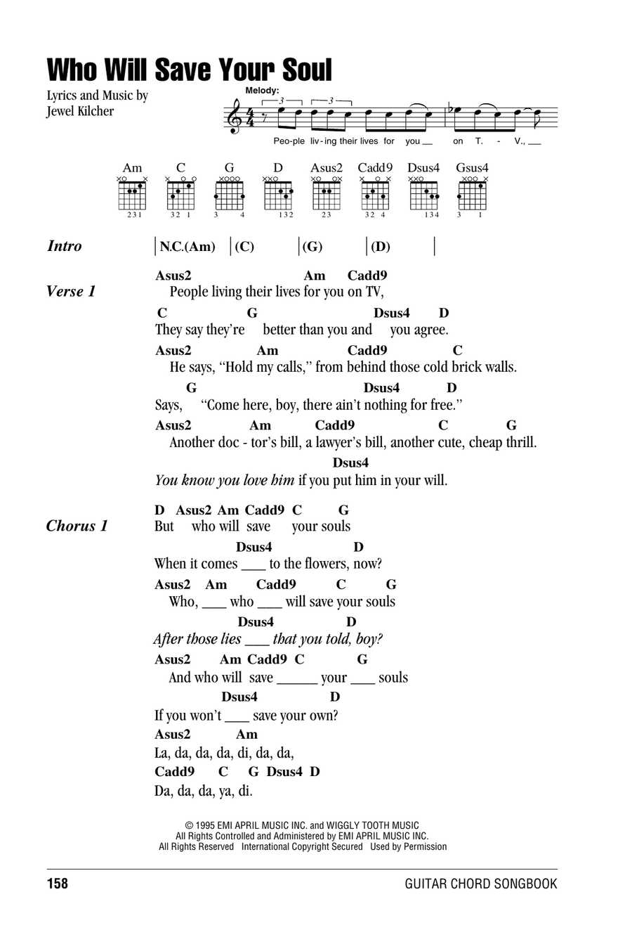 Who Will Save Your Soul Acoustic Guitar scores gallery preview page 1