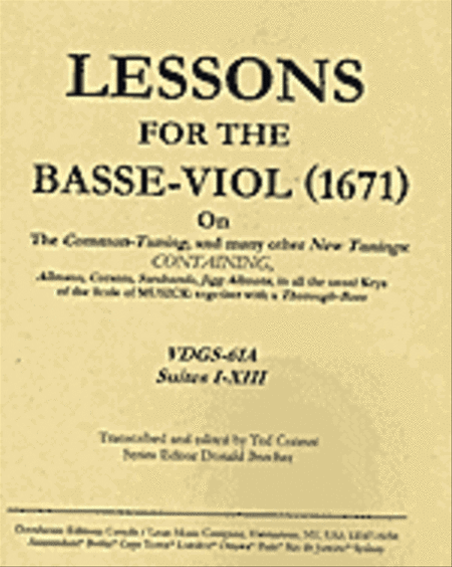 Lessons for the Basse-viol (1671) [Vol. 1] Double Bass scores gallery preview page 1