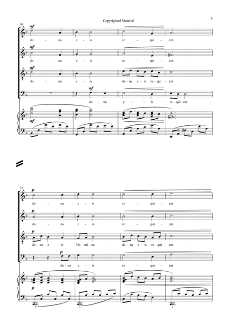 Pie Jesu Pie Jesu 4-Part scores gallery preview page 5