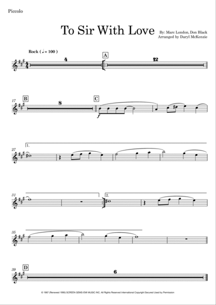 To Sir, With Love Full Orchestra scores gallery preview page 6