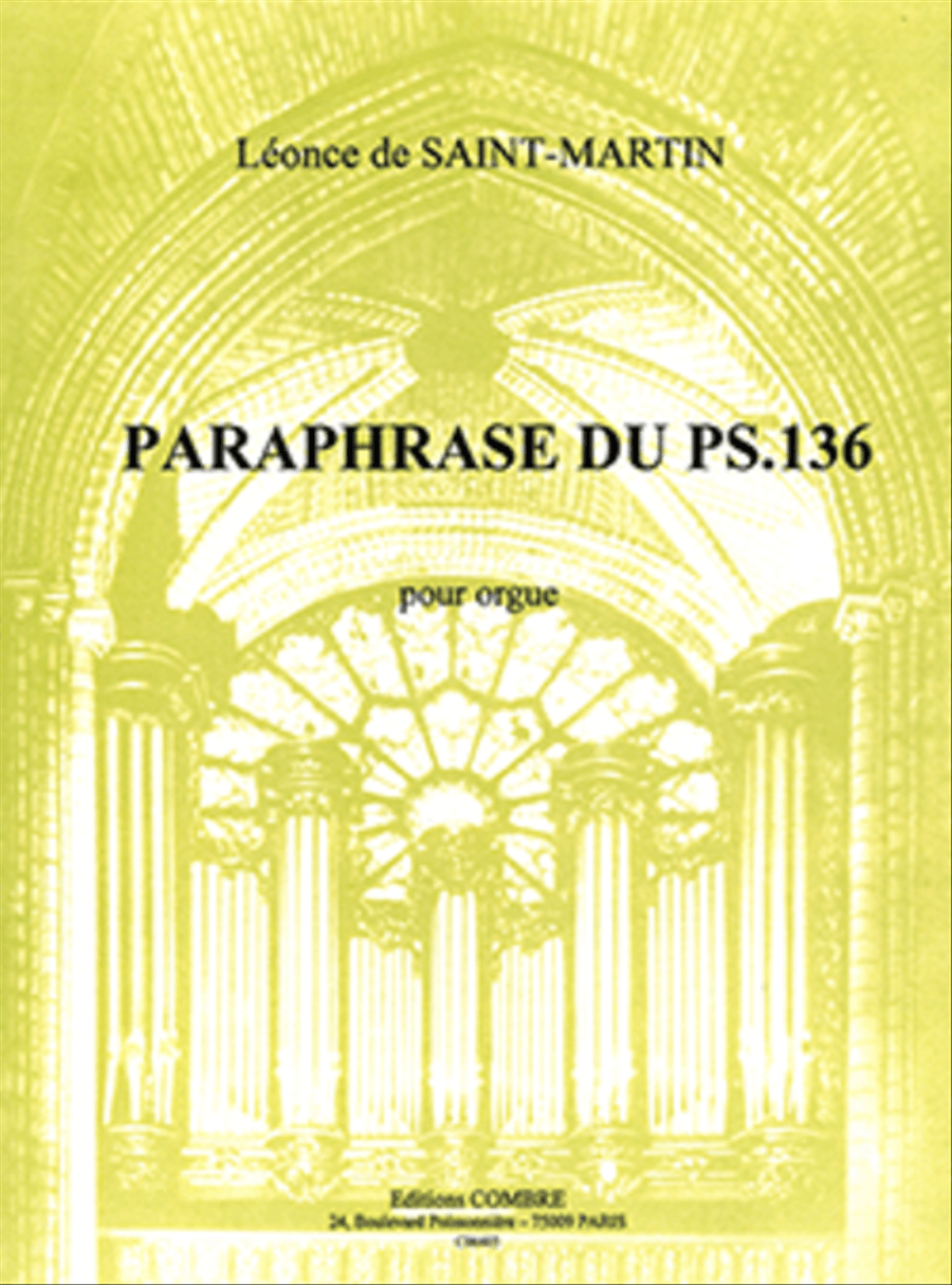 Paraphrase du Psaume 136 Op. 15 Organ scores gallery preview page 1