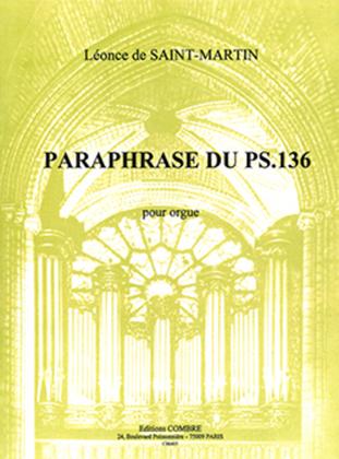 Book cover for Paraphrase du Psaume 136 Op. 15