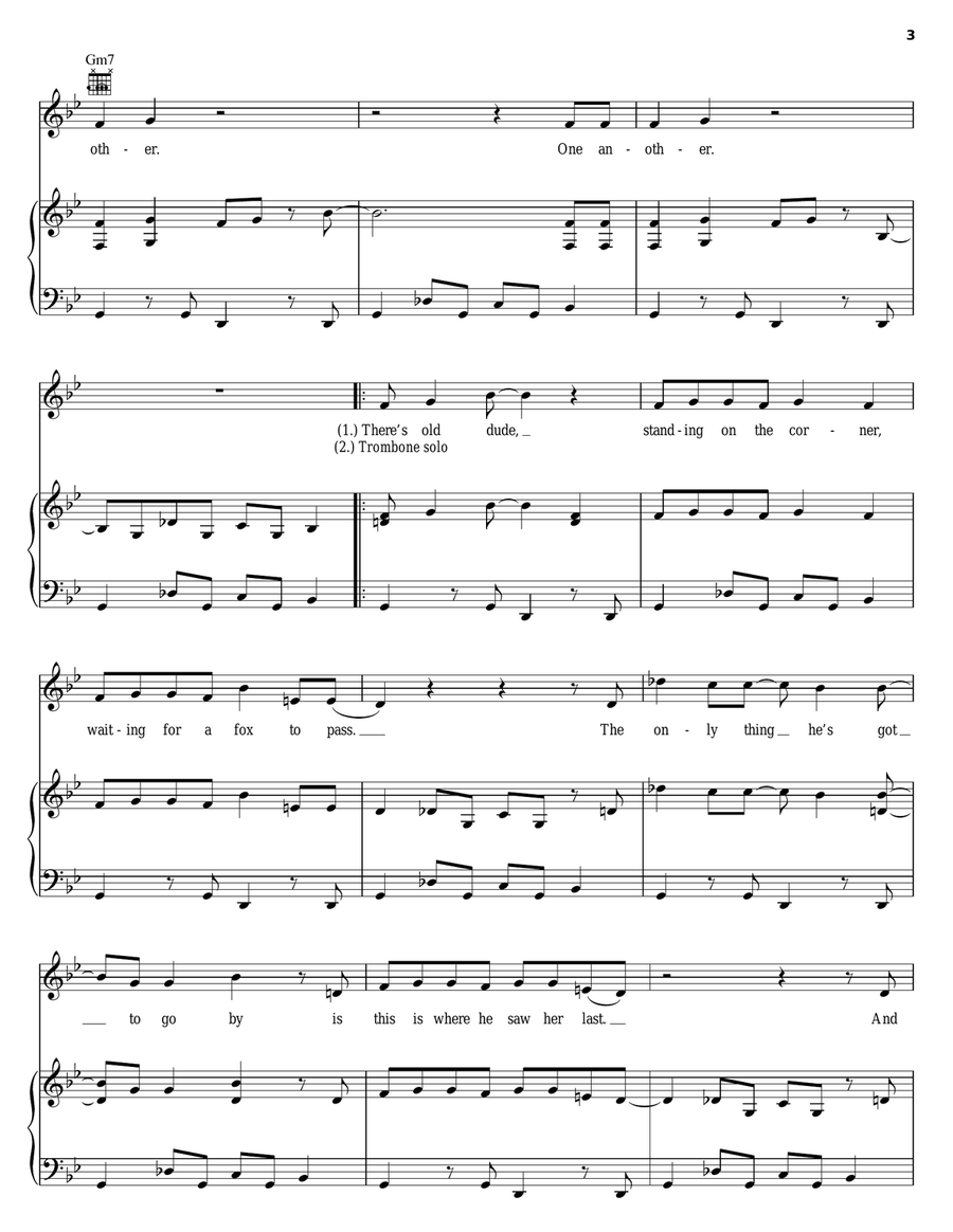 Who's Gonna Help Brother Get Further? Piano, Vocal, Guitar scores gallery preview page 3