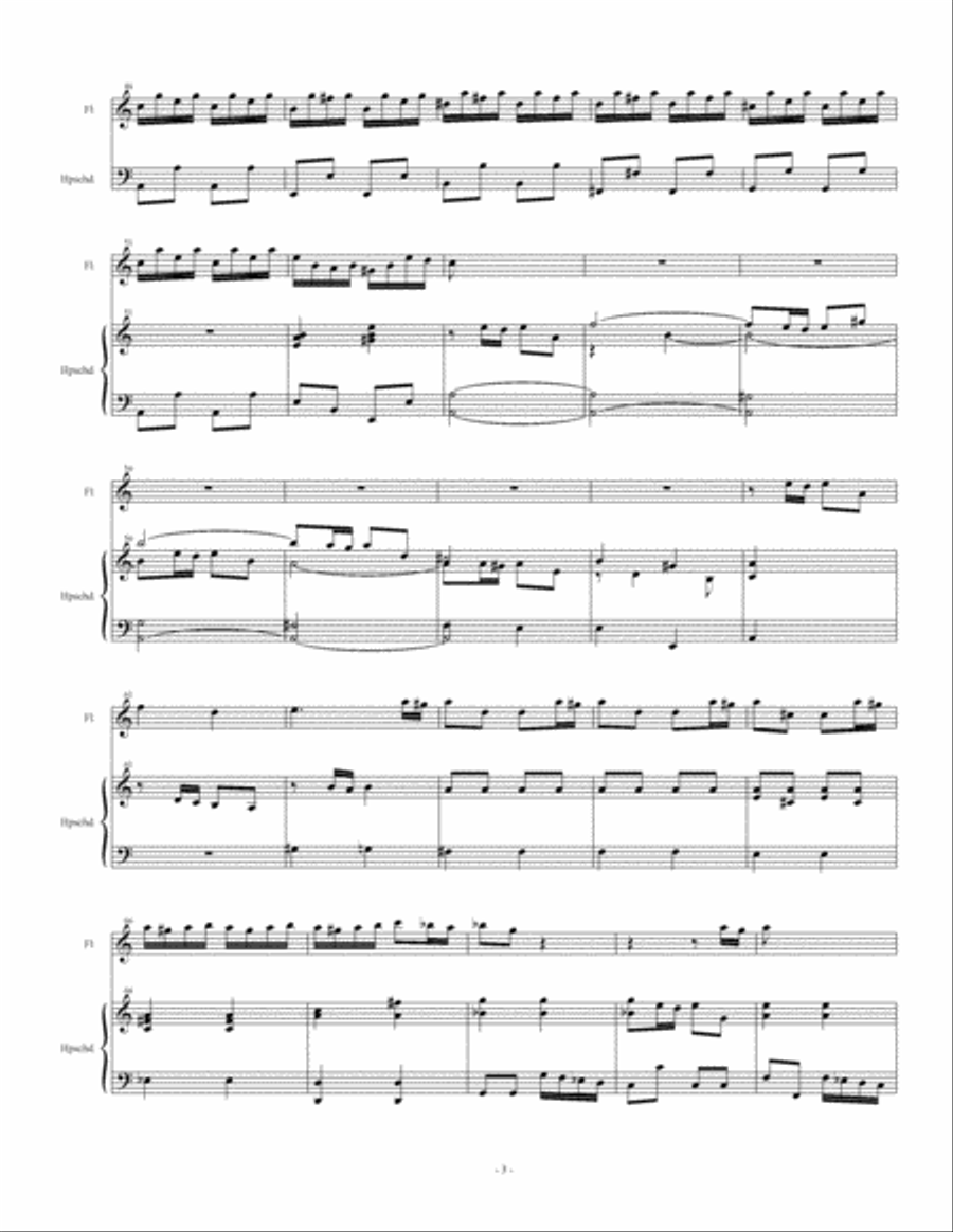sonata for flute and clavier Woodwind Duet scores gallery preview page 3
