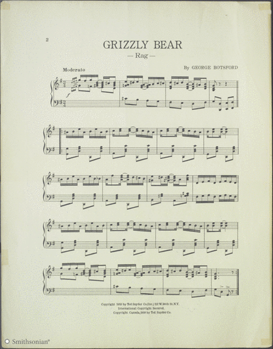The Grizzly Bear Rag Piano Solo scores gallery preview page 2