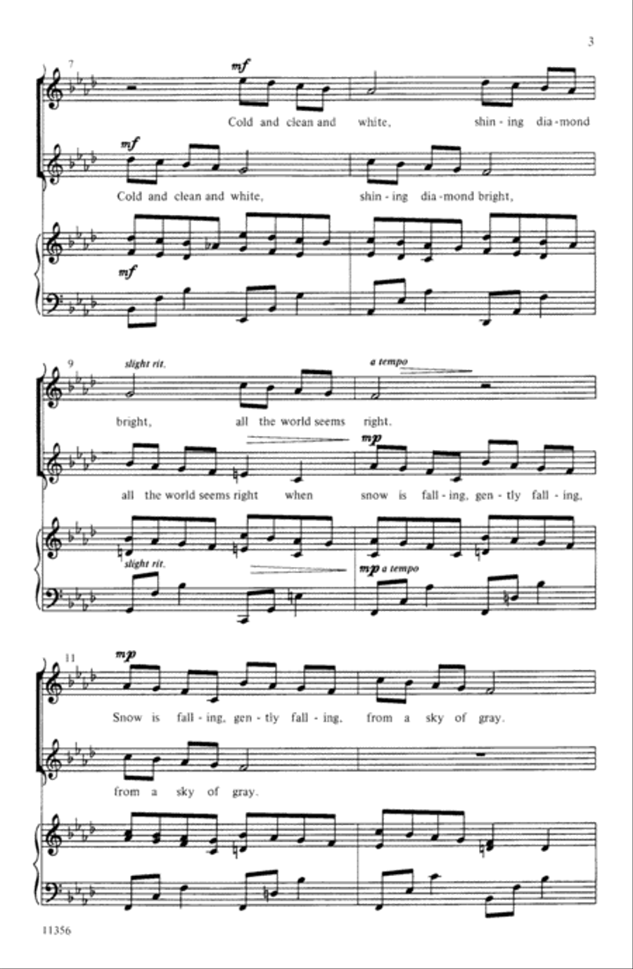 Snow Is Falling Choir scores gallery preview page 2