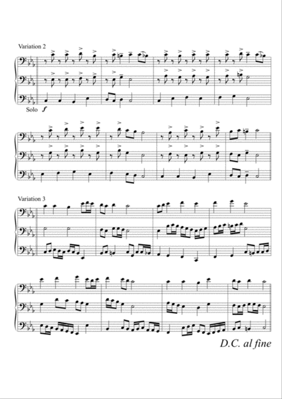 Savior of the Nations, Come for trombone trio Trombone Trio scores gallery preview page 3