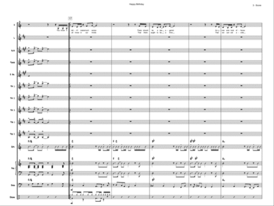 Happy Birthday Happy Birthday Jazz Ensemble scores gallery preview page 3
