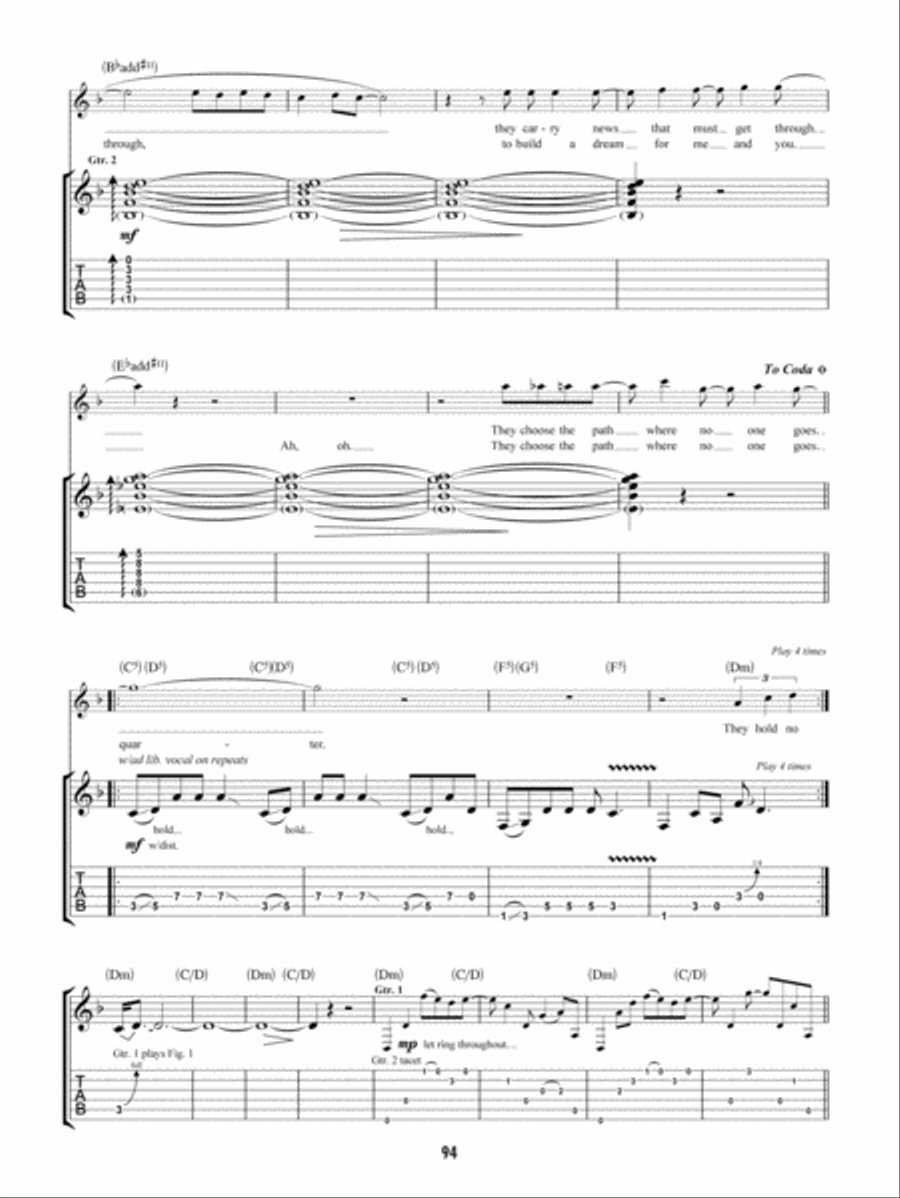 No Quarter No Quarter Guitar Tablature scores gallery preview page 4