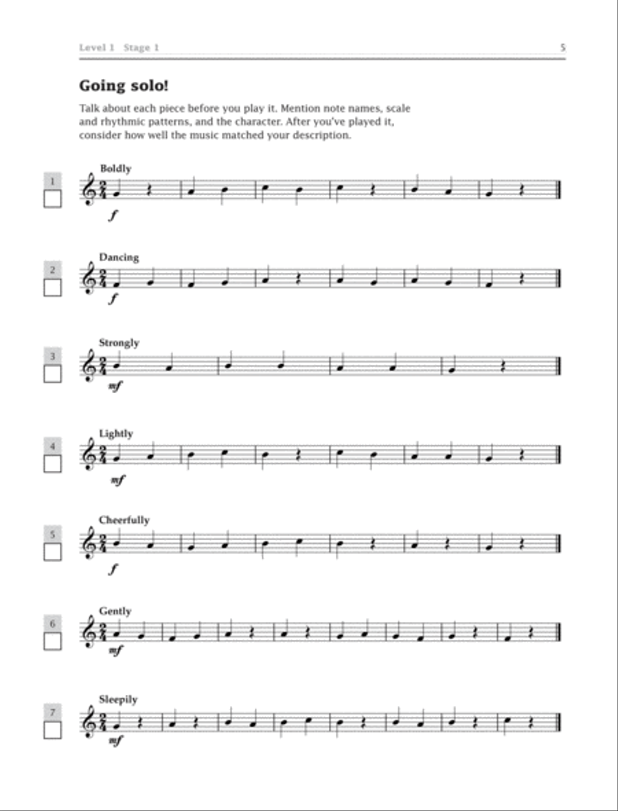 Improve Your Sight-Reading! Saxophone, Levels 1-5 (Elementary-Intermediate) Saxophone scores gallery preview page 4