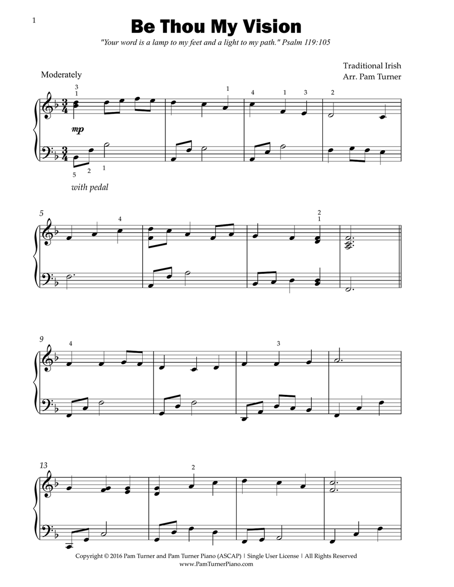 The Worship Series Volume 3 (Sacred Piano Solos for Early Intermediates) Easy Piano scores gallery preview page 4