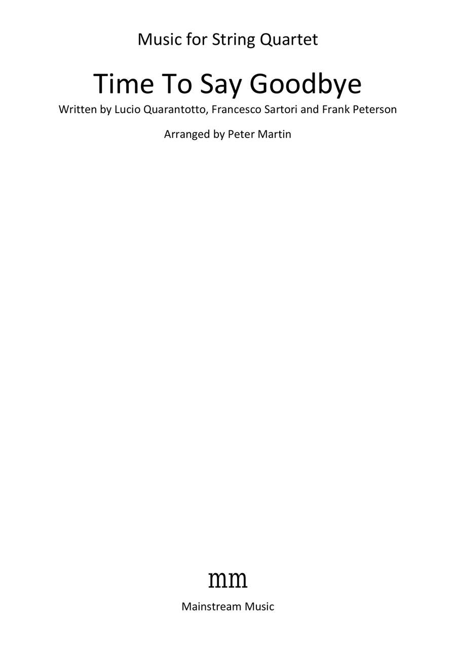 Time To Say Goodbye String Quartet scores gallery preview page 2