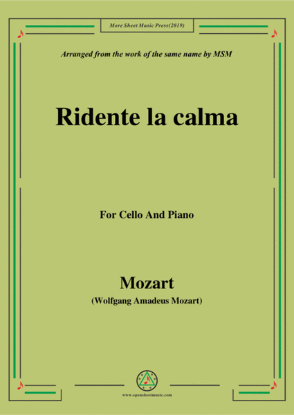 Mozart-Ridente la calma,for Cello and Piano image number null