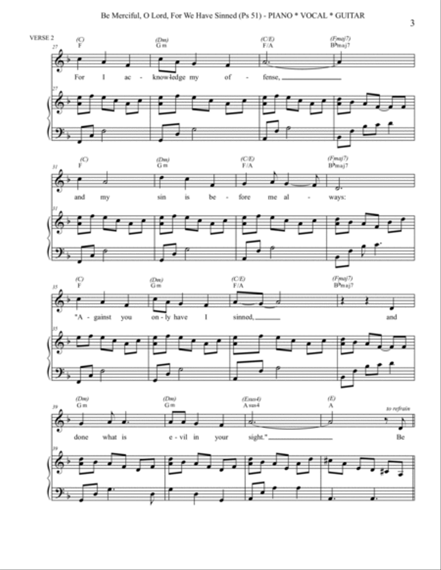 Be Merciful, O Lord (Psalm 51) Guitar scores gallery preview page 3